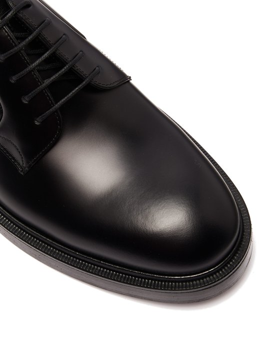 Valentino VLTN logo-print leather derby shoes