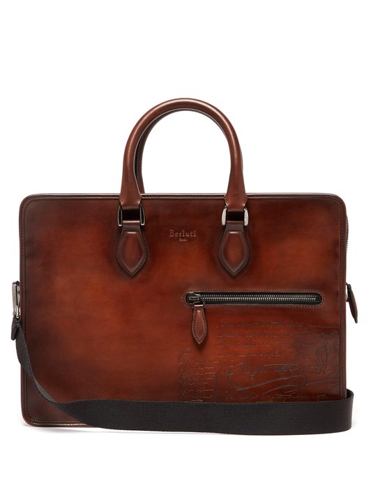 Berluti Un Jour Scritto leather briefcase