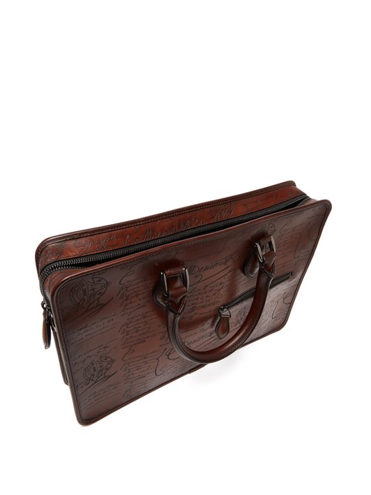 Berluti Un Jour Scritto mini leather briefcase