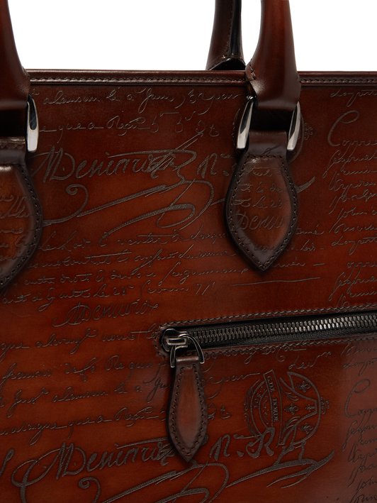 Berluti Un Jour Scritto mini leather briefcase