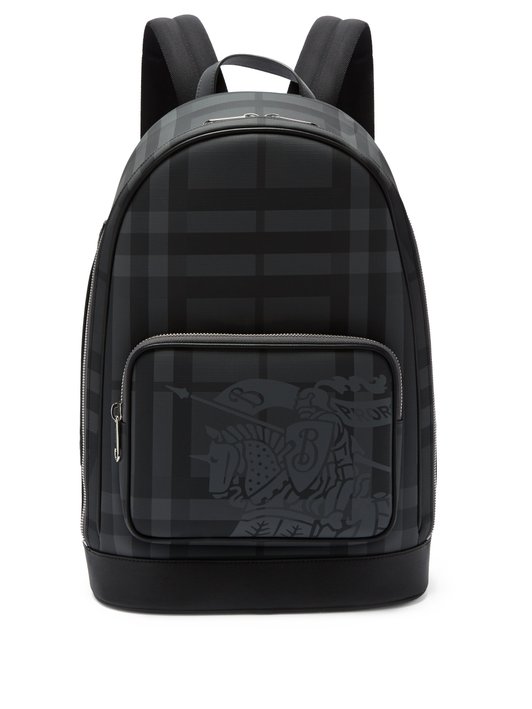 Burberry EKD London check and leather backpack 