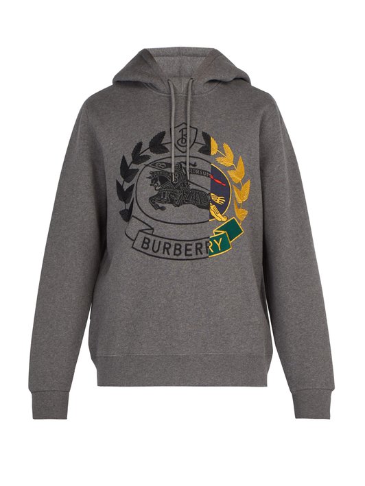 Burberry Knight-embroidered hooded sweatshirt