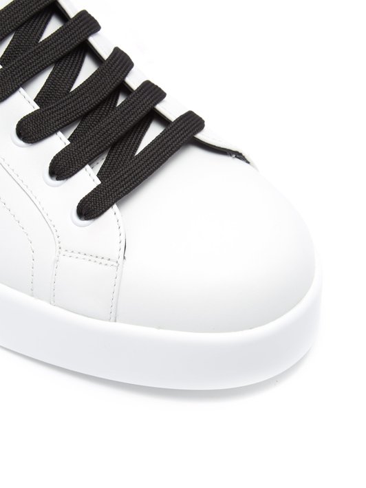 Dolce & Gabbana Logo-appliqué low-top leather trainers