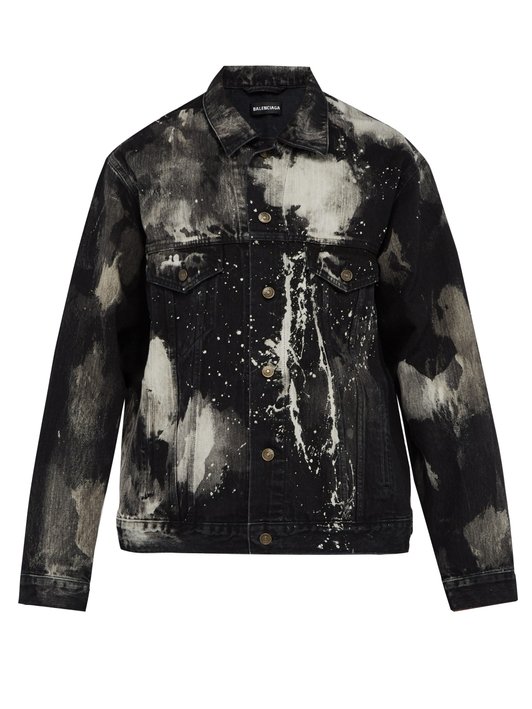 Balenciaga Paint-splattered denim jacket