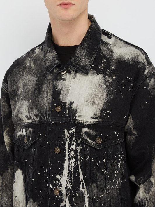 Balenciaga Paint-splattered denim jacket
