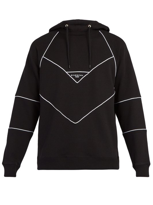 ÁO NỈ HOODIE GIVENCHY Logo-embroidered hooded cotton sweatshirt