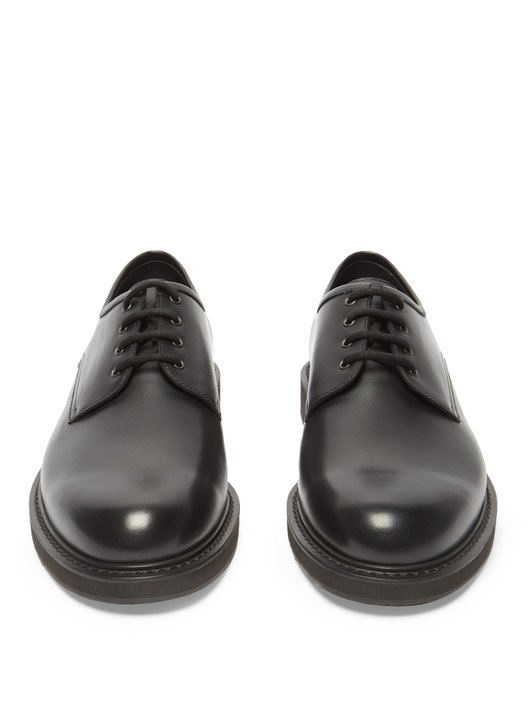Bottega Veneta Intrecciato-detail leather derby shoes