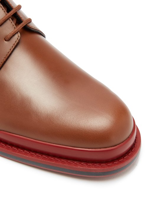 Bottega Veneta Intrecciato colour-block leather derby shoes