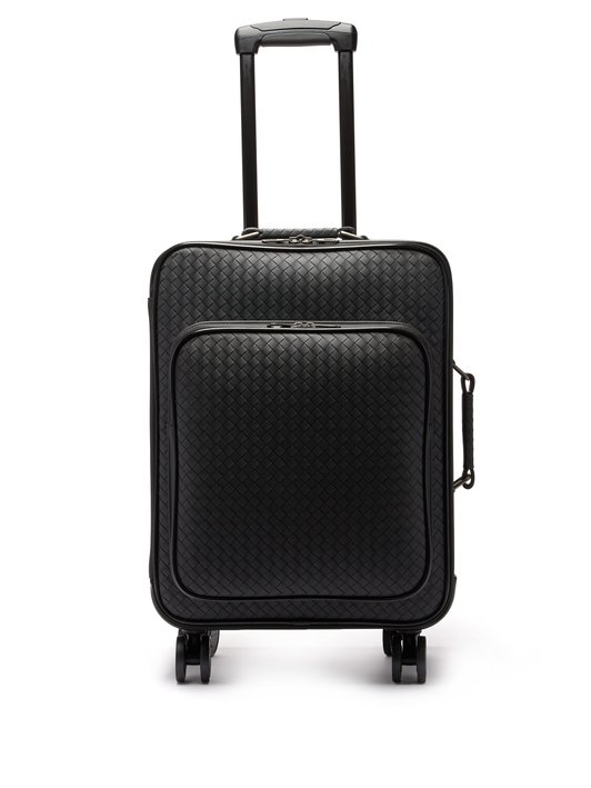 Bottega Veneta Intrecciato leather cabin suitcase