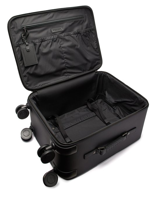 Bottega Veneta Intrecciato leather cabin suitcase