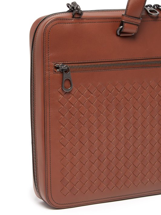 Bottega Veneta Intrecciato slim leather briefcase
