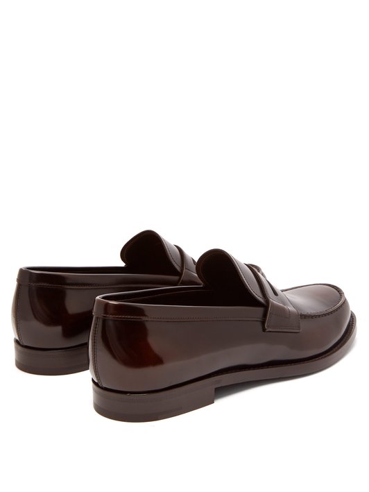 Prada Spazzalato-leather penny loafers
