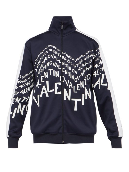 Valentino Logo-print jersey track jacket