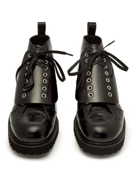 Loewe Lace-up leather boots