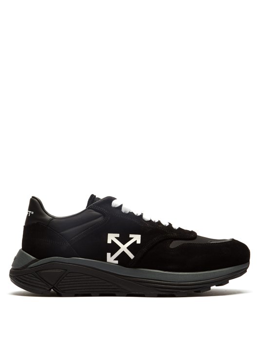 Off-White Logo low-top suede trainers