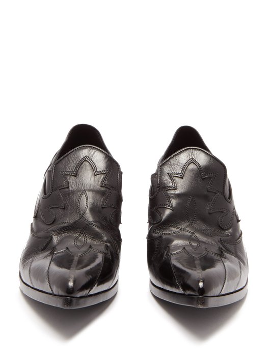 Saint Laurent Finn Western leather loafers