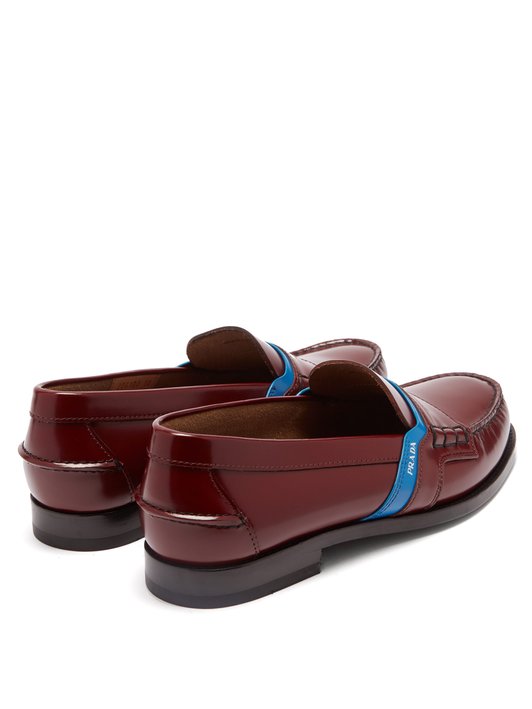 Prada Bi-colour leather loafers