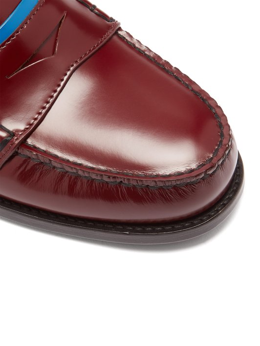 Prada Bi-colour leather loafers