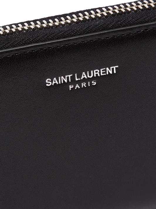 Saint Laurent Logo leather coin purse