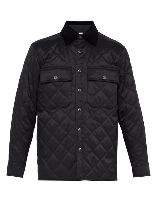 Burberry Logo-patch quilted twill jacket