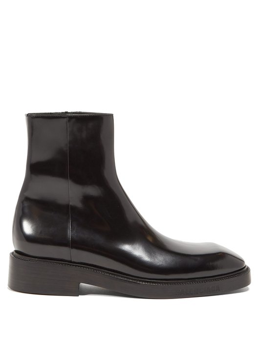 Balenciaga Square-toe leather boots