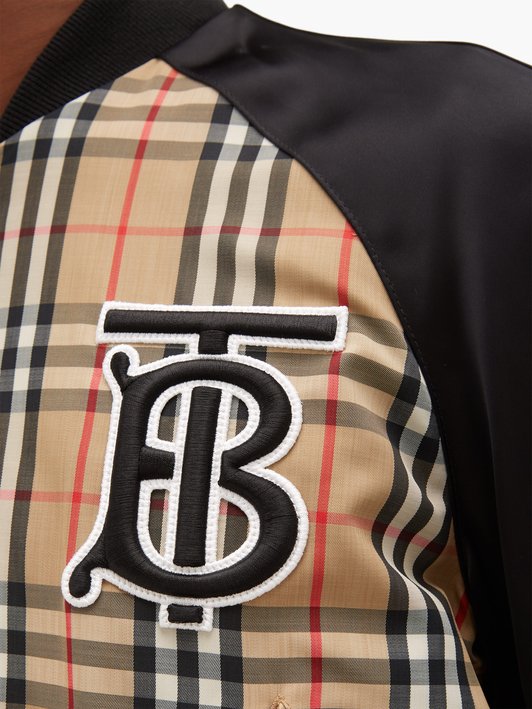 Burberry Harlington TB-monogram checked bomber jacket