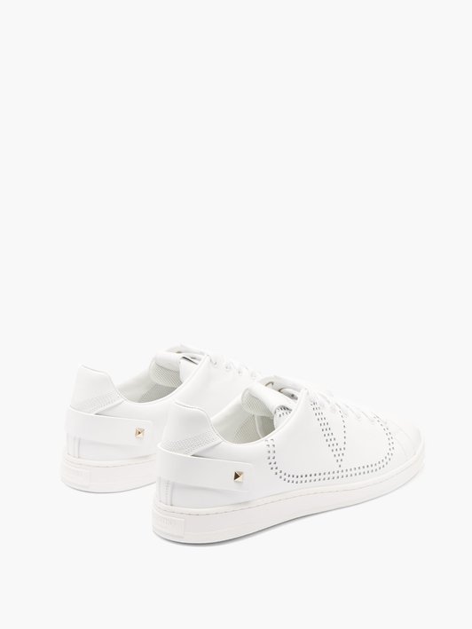 Valentino Perforated leather low-top trainers