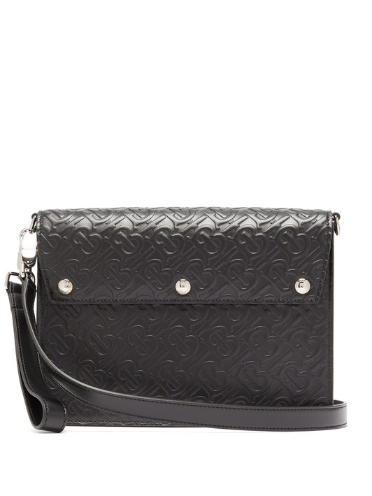 Burberry TB-embossed leather cross-body bag