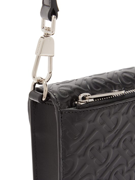 Burberry TB-embossed leather cross-body bag