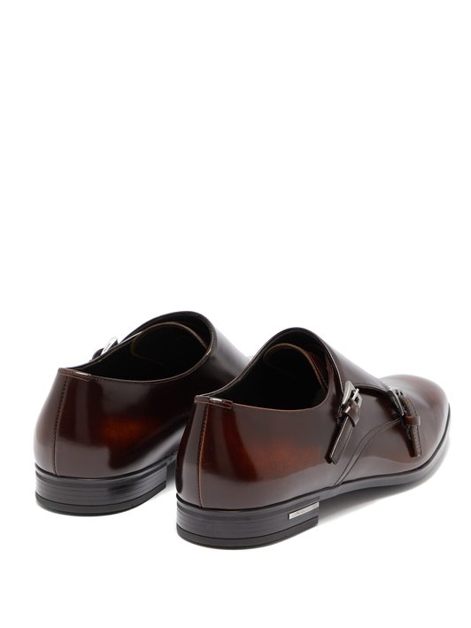 Prada Spazzalato leather monk-strap shoes