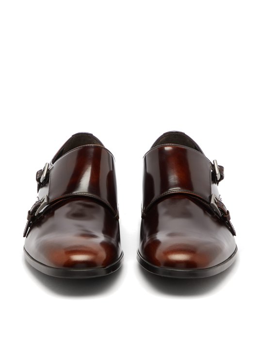 Prada Spazzalato leather monk-strap shoes
