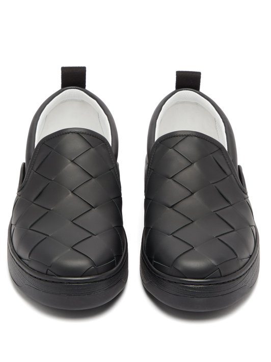 Bottega Veneta Intrecciato leather slip-on trainers