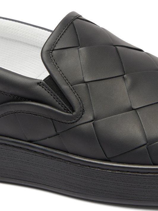 Bottega Veneta Intrecciato leather slip-on trainers