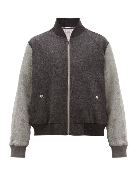 Thom Browne Zip-through wool bomber jacket