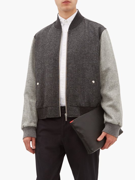 Thom Browne Zip-through wool bomber jacket