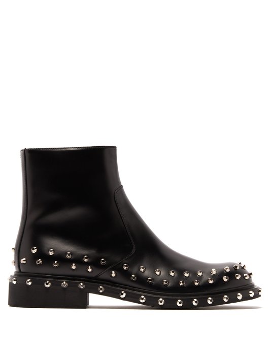 Prada Studded leather ankle boots