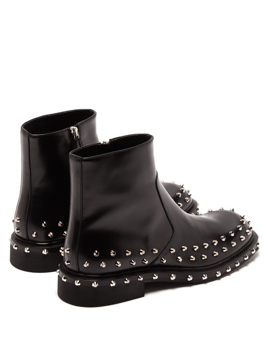 Prada Studded leather ankle boots