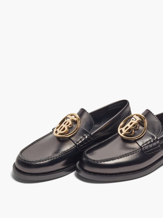 Burberry Emile TB-plaque leather loafers