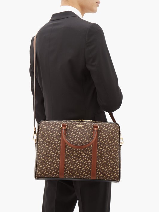 Burberry Ainsworth TB-monogram coated-canvas briefcase