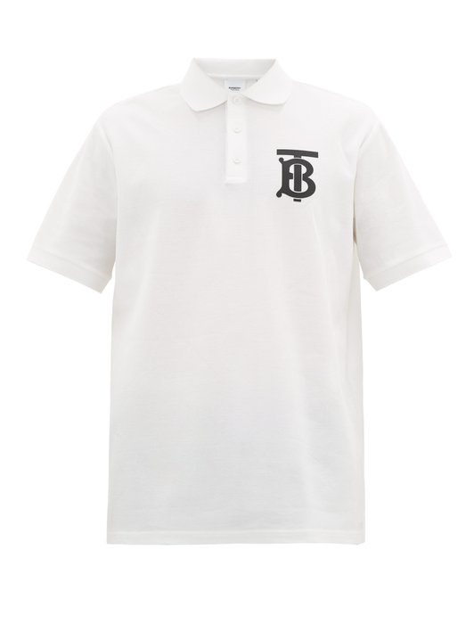 Áo Phông Burberry Winford Logo-Embroidered Cotton-Pique Polo Shirt