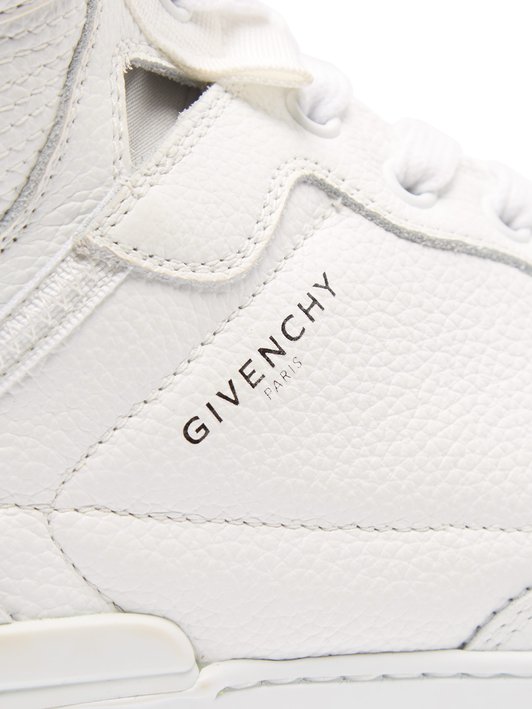 Givenchy Wing grained-leather high-top trainers