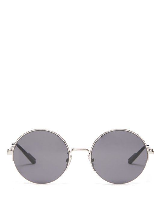 Dior Homme Sunglasses Half-rim round metal sunglasses