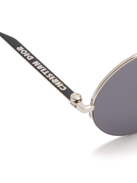 Dior Homme Sunglasses Half-rim round metal sunglasses