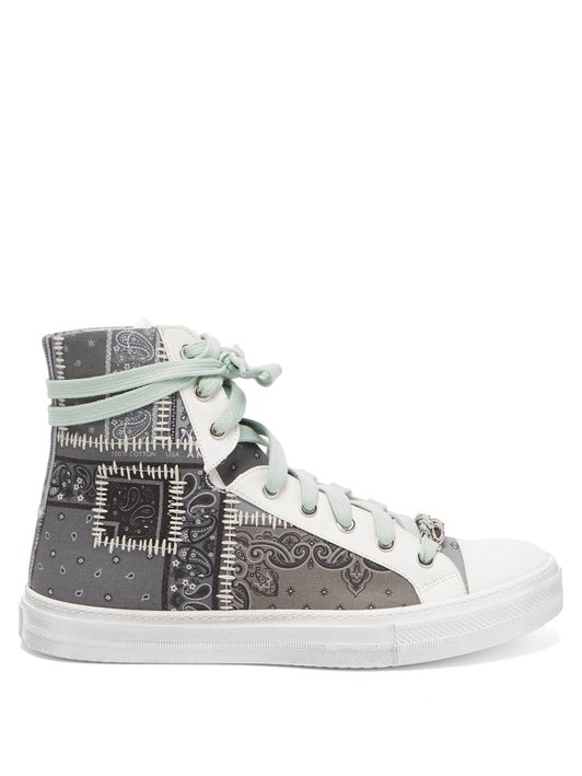 Amiri High-top patchwork paisley trainers