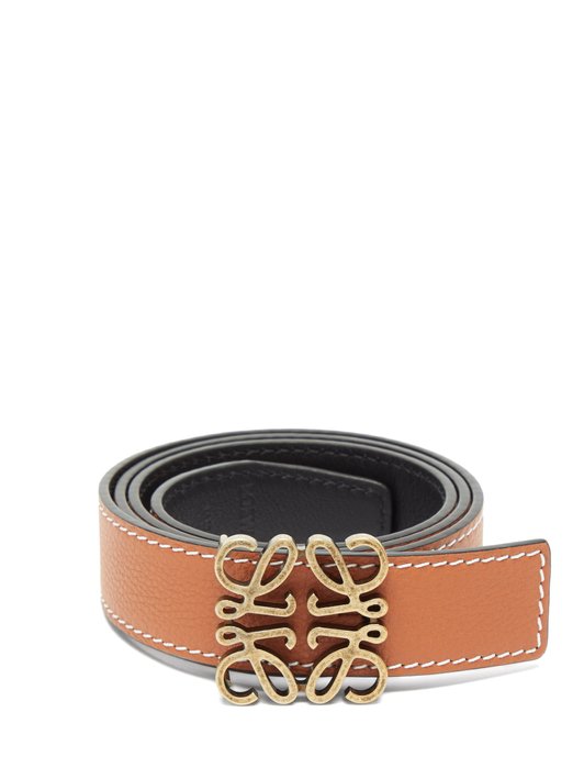 Loewe Anagram-buckle reversible leather belt