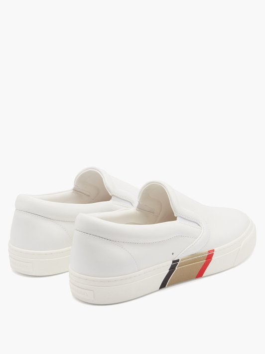 Burberry Thompson Icon-stripe leather trainers