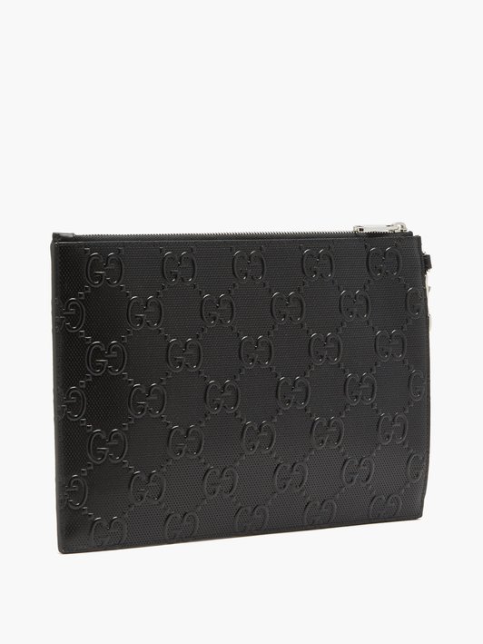 Gucci GG-embossed leather pouch