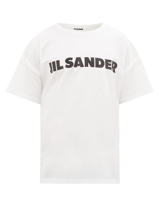 Jil Sander Printed-logo cotton-poplin T-shirt