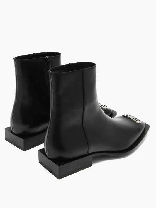 Balenciaga flat rim ankle boots black  MODES