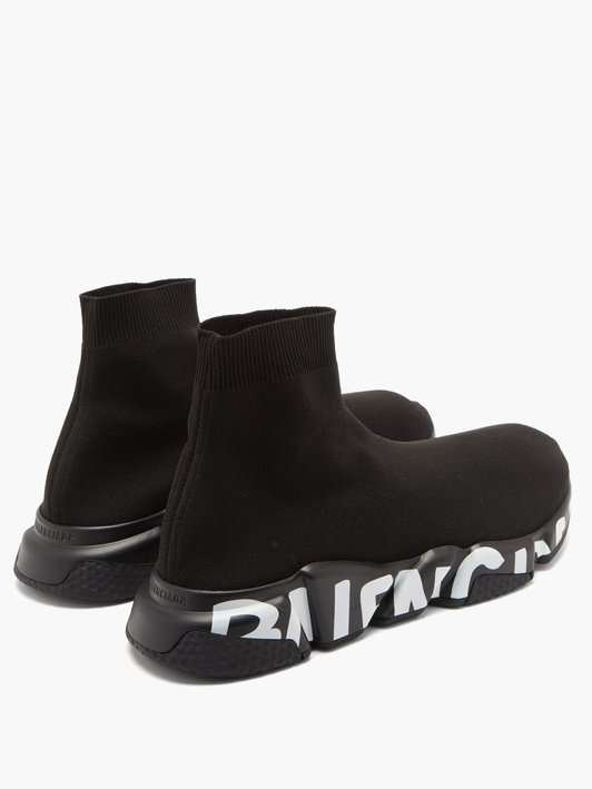 Balenciaga Speed graffiti-logo sock trainers